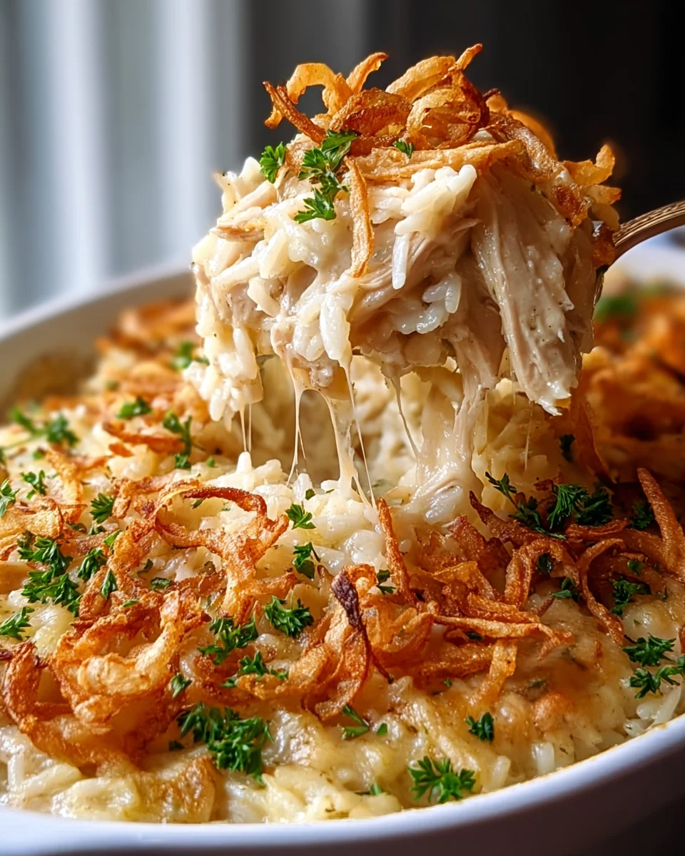 Delicious French Onion Chicken Rice Bake - Easy Recipe!