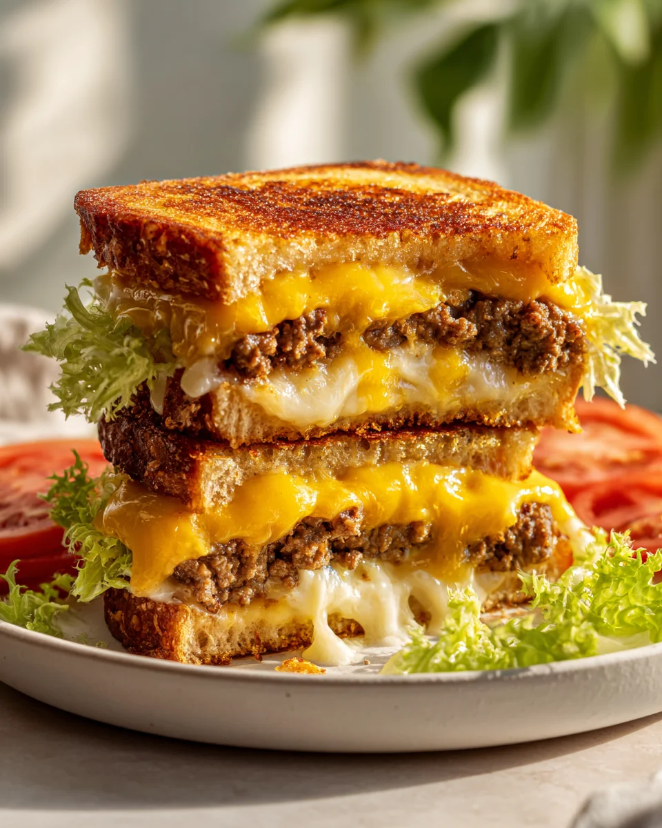 Big Mac Grilled Cheese: Cheesy Beef Comfort Mashup!