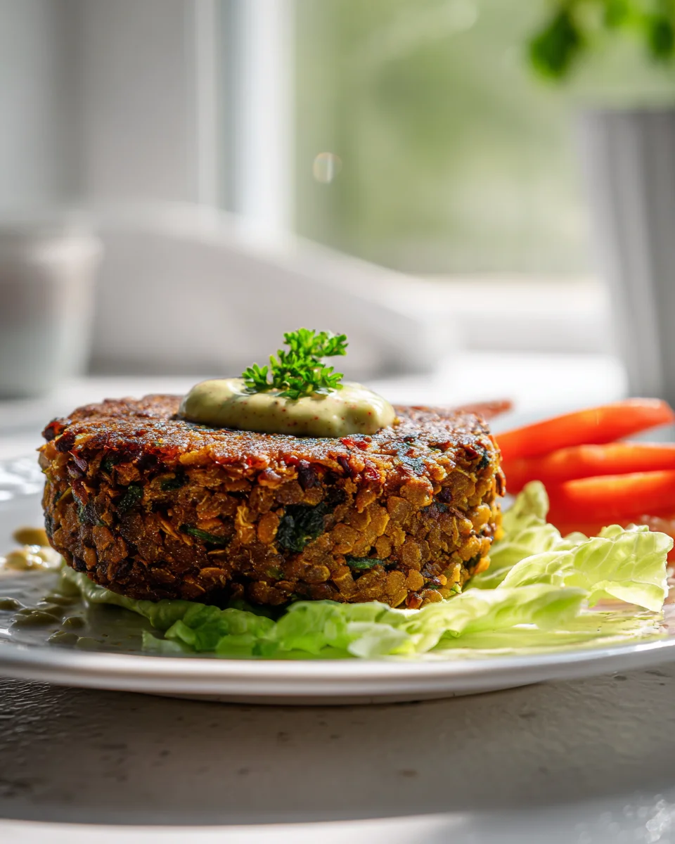 Delicious Baked Cabbage Lentil Veggie Burgers Recipe