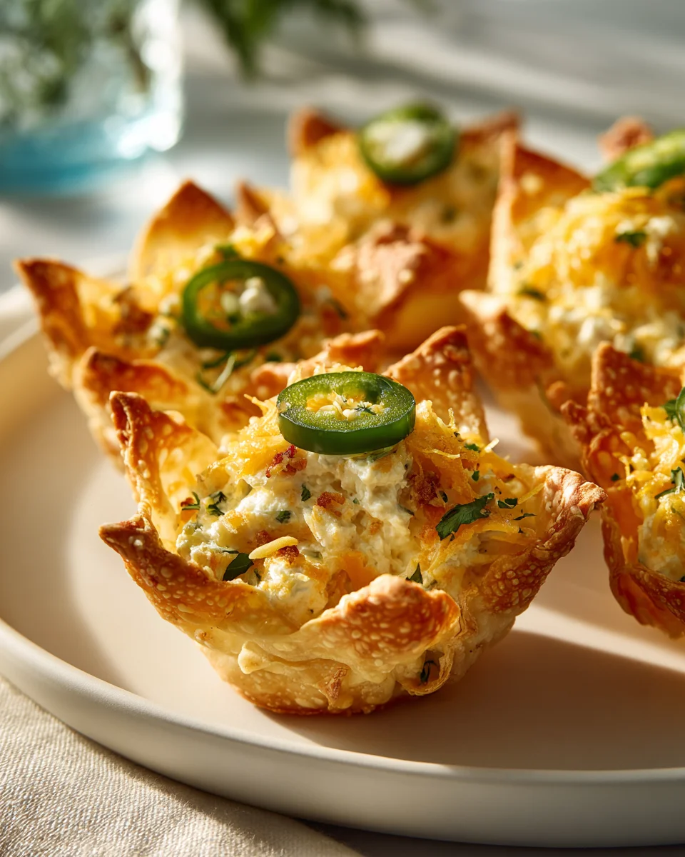 Crispy Jalapeno Popper Wonton Cups: Perfect Party Bite