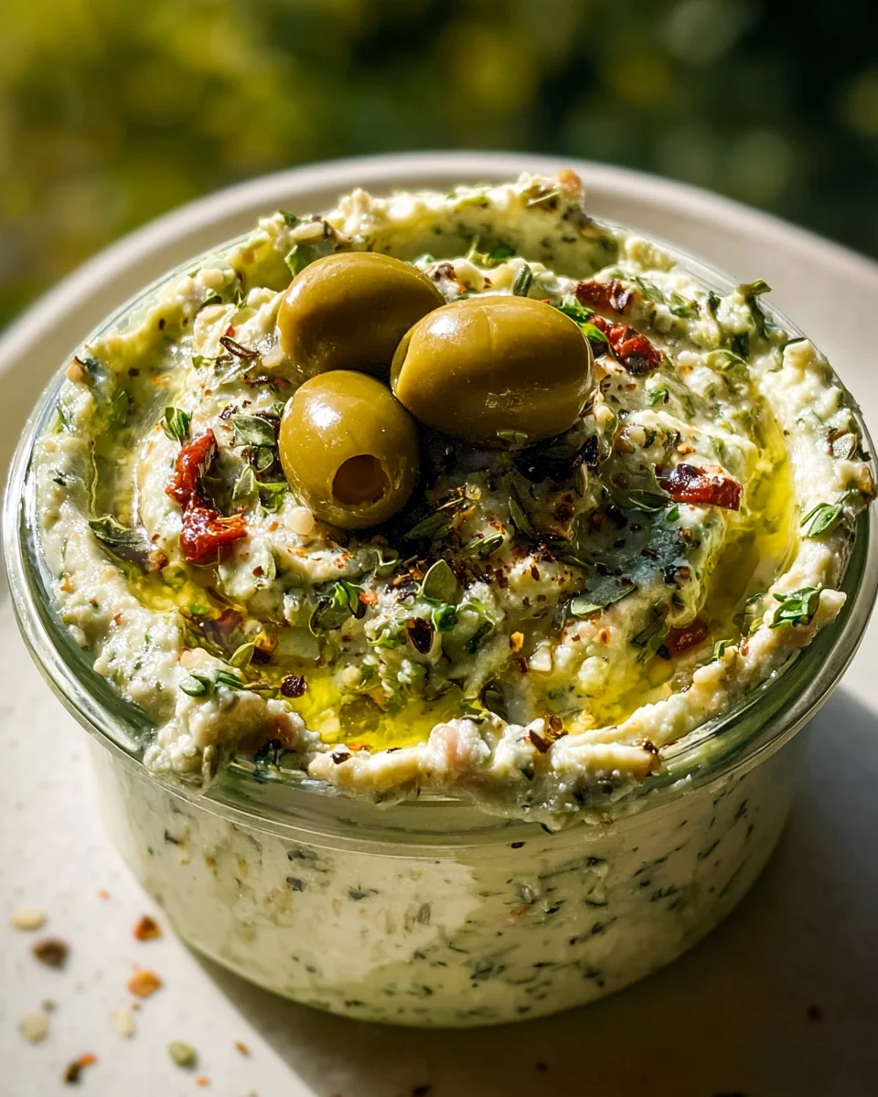 Creamy Feta and Green Olive Spread