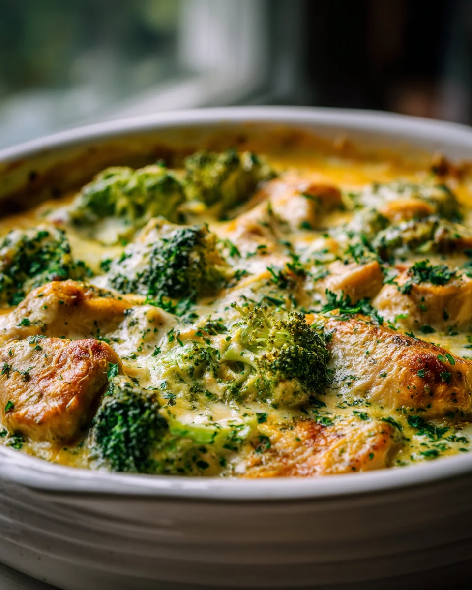 Keto Cheesy Chicken and Broccoli Casserole - Easy & Delicious!