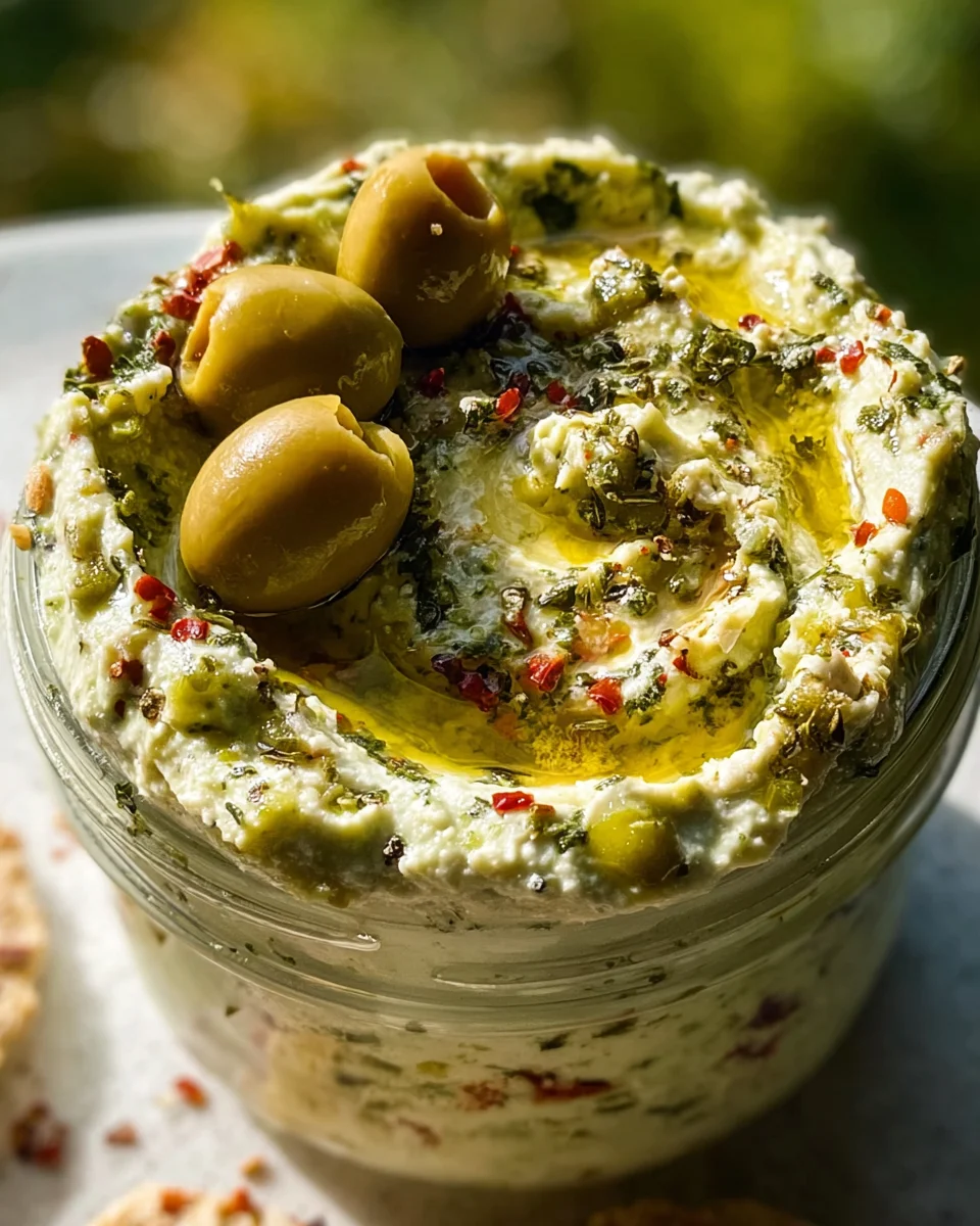 Creamy Feta and Green Olive Spread