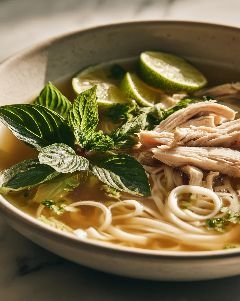 Lemongrass Chicken Pho Recipe with Fresh Herbs & Flavor