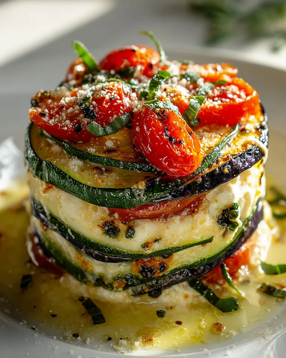 Zucchini Goat Cheese Stacks