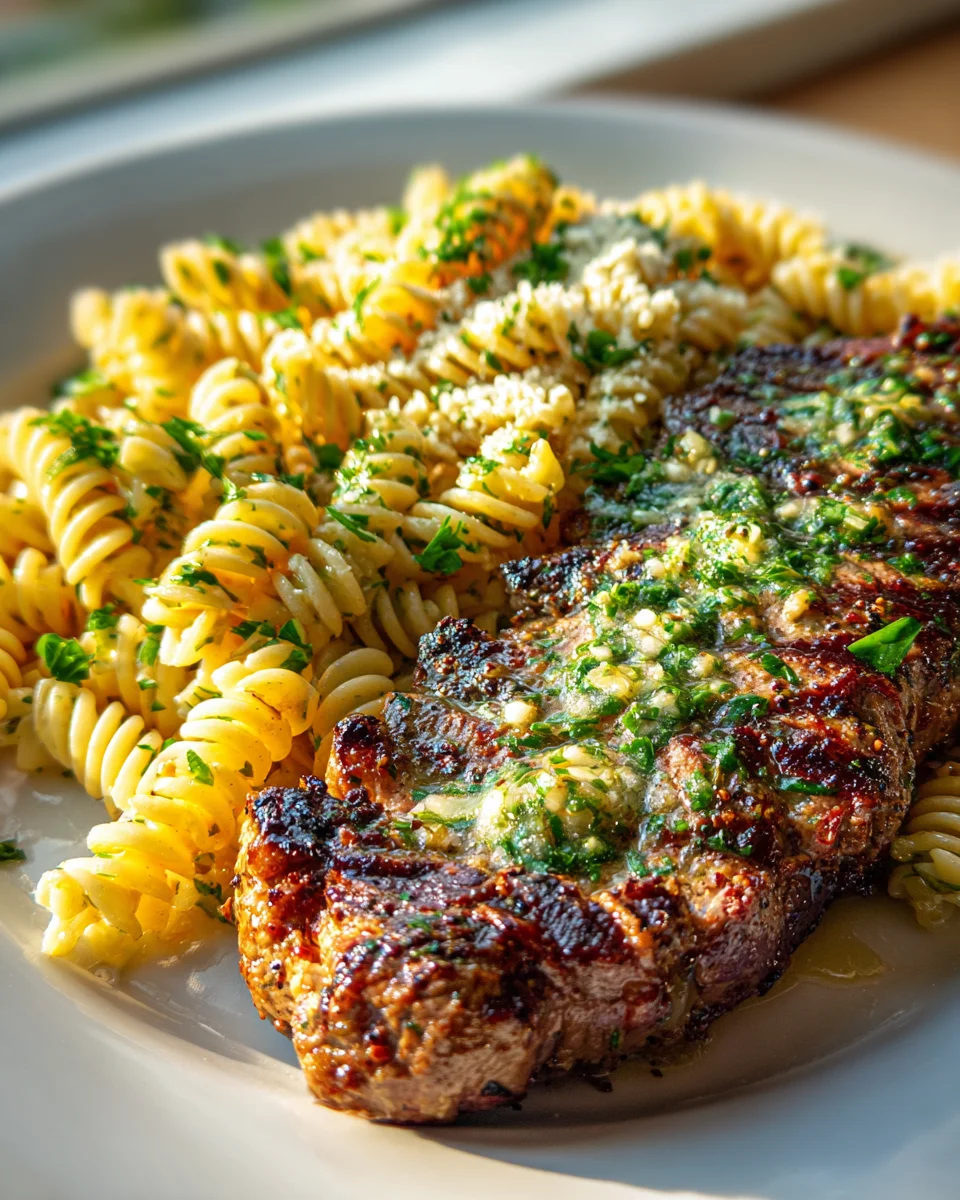 Garlic Herb Butter Steak with Rotini: A Flavorful Delight