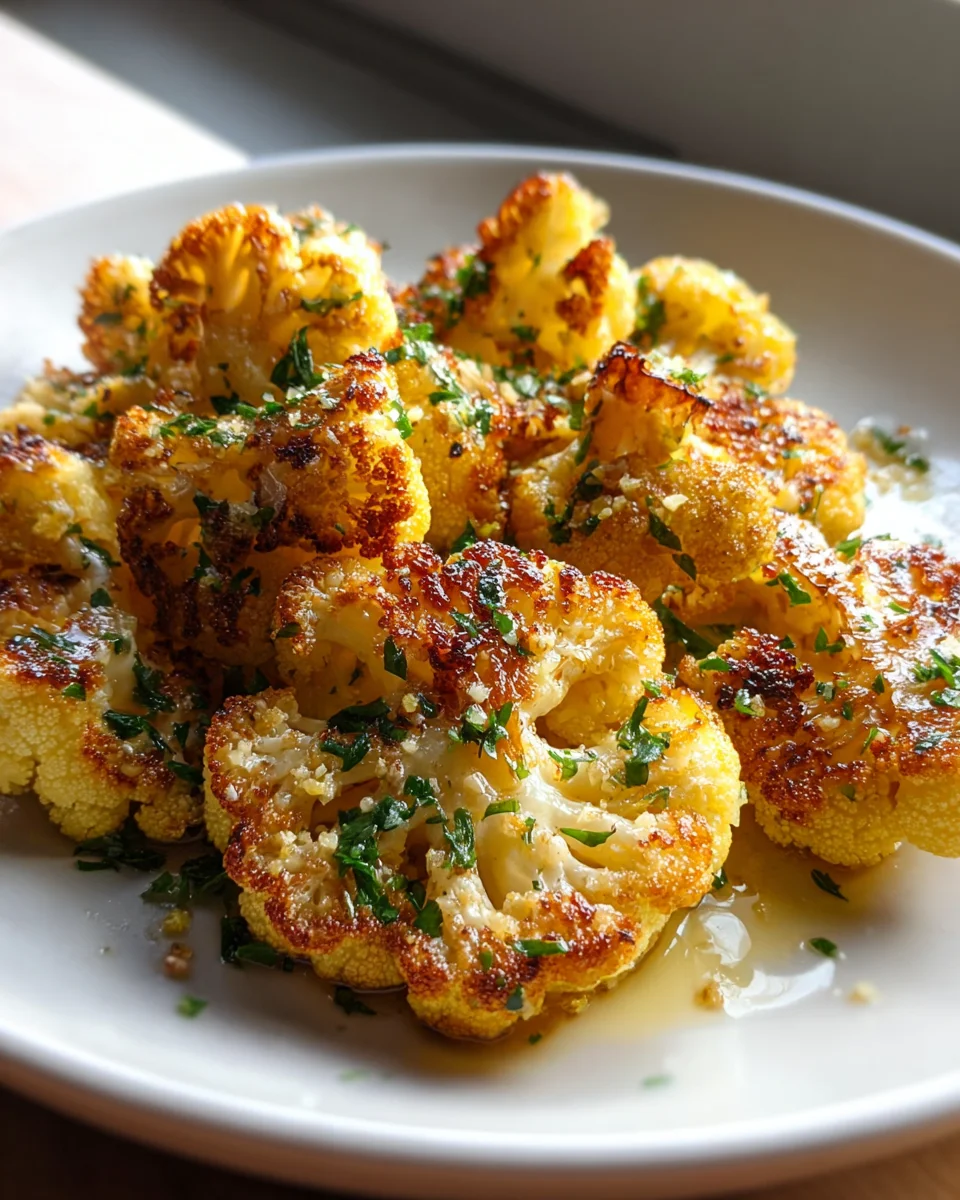 Garlic Butter Roasted Cauliflower: Easy Flavorful Recipe