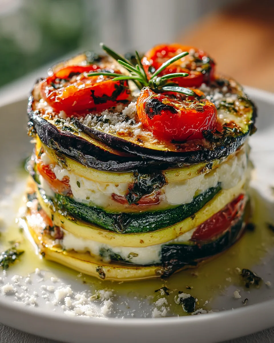 Zucchini Goat Cheese Stacks