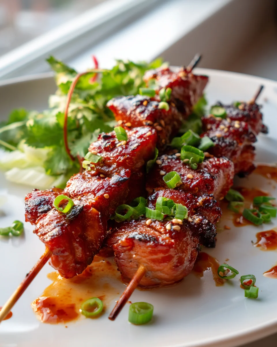 Sweet and Savory Char Siu Chicken Skewers