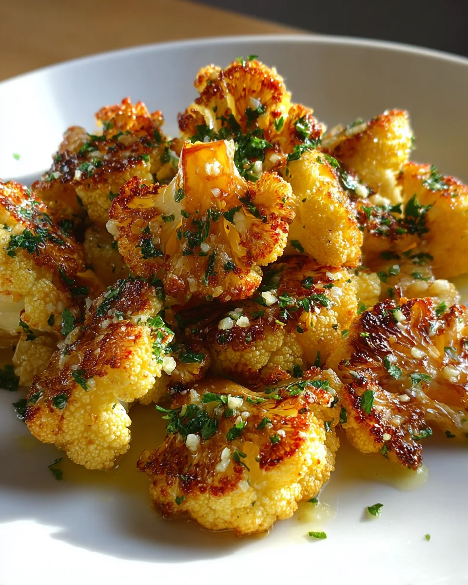 Garlic Butter Roasted Cauliflower: Easy Flavorful Recipe