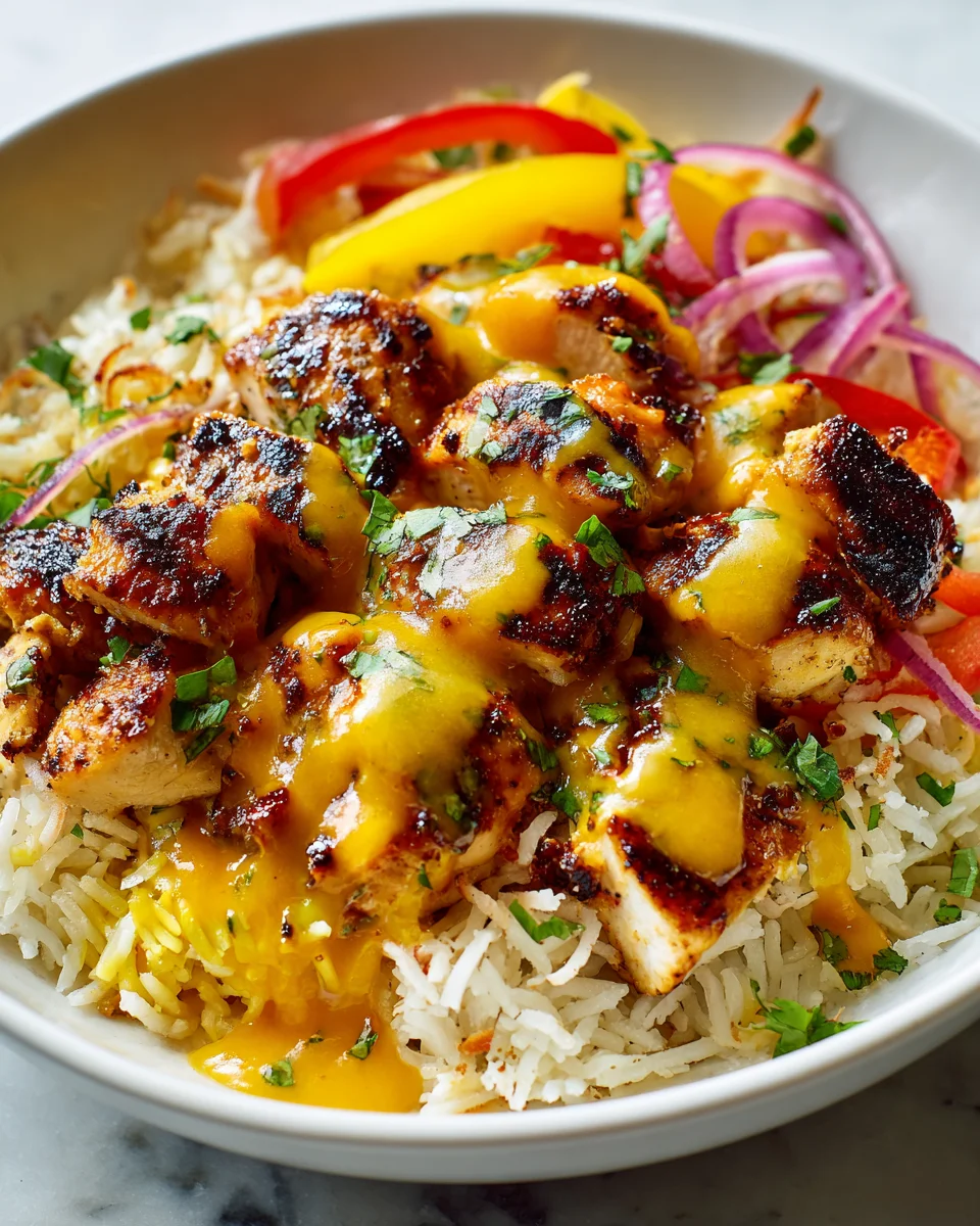 Tropical Chicken Rice Bowl with Mango Bliss