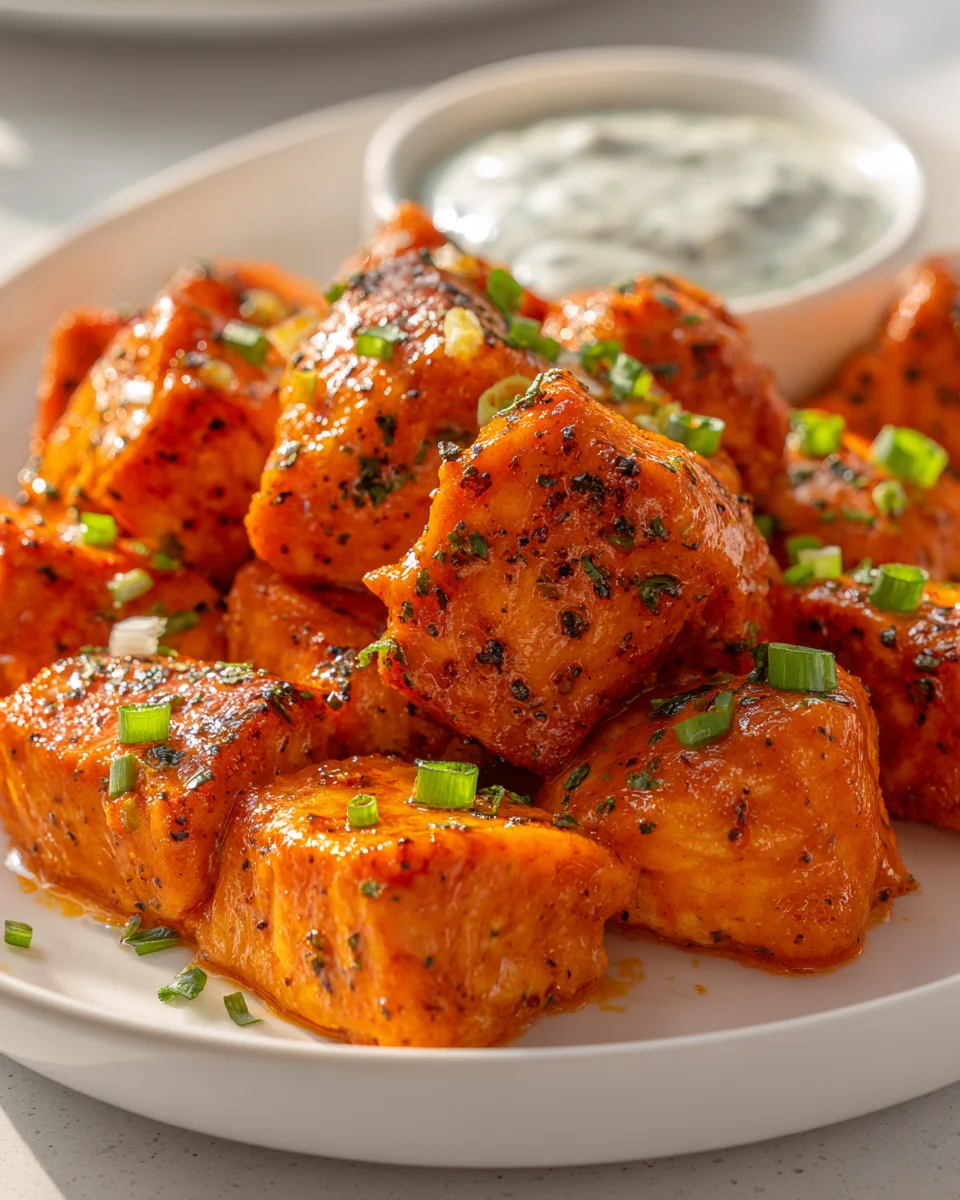 Spicy Buffalo Style Salmon Bites Recipe You’ll Love
