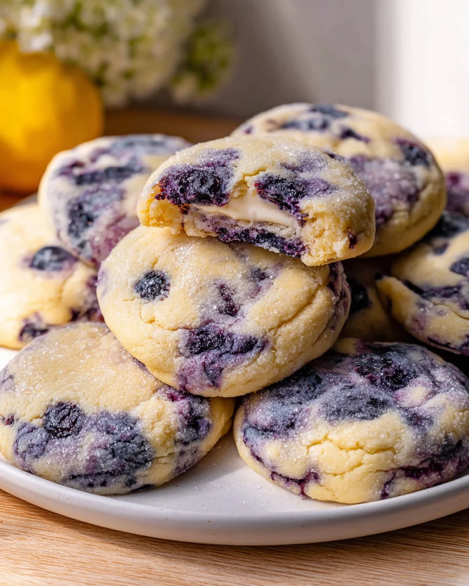 Lemon Blueberry Cheesecake Cookies: A Sweet Delight!