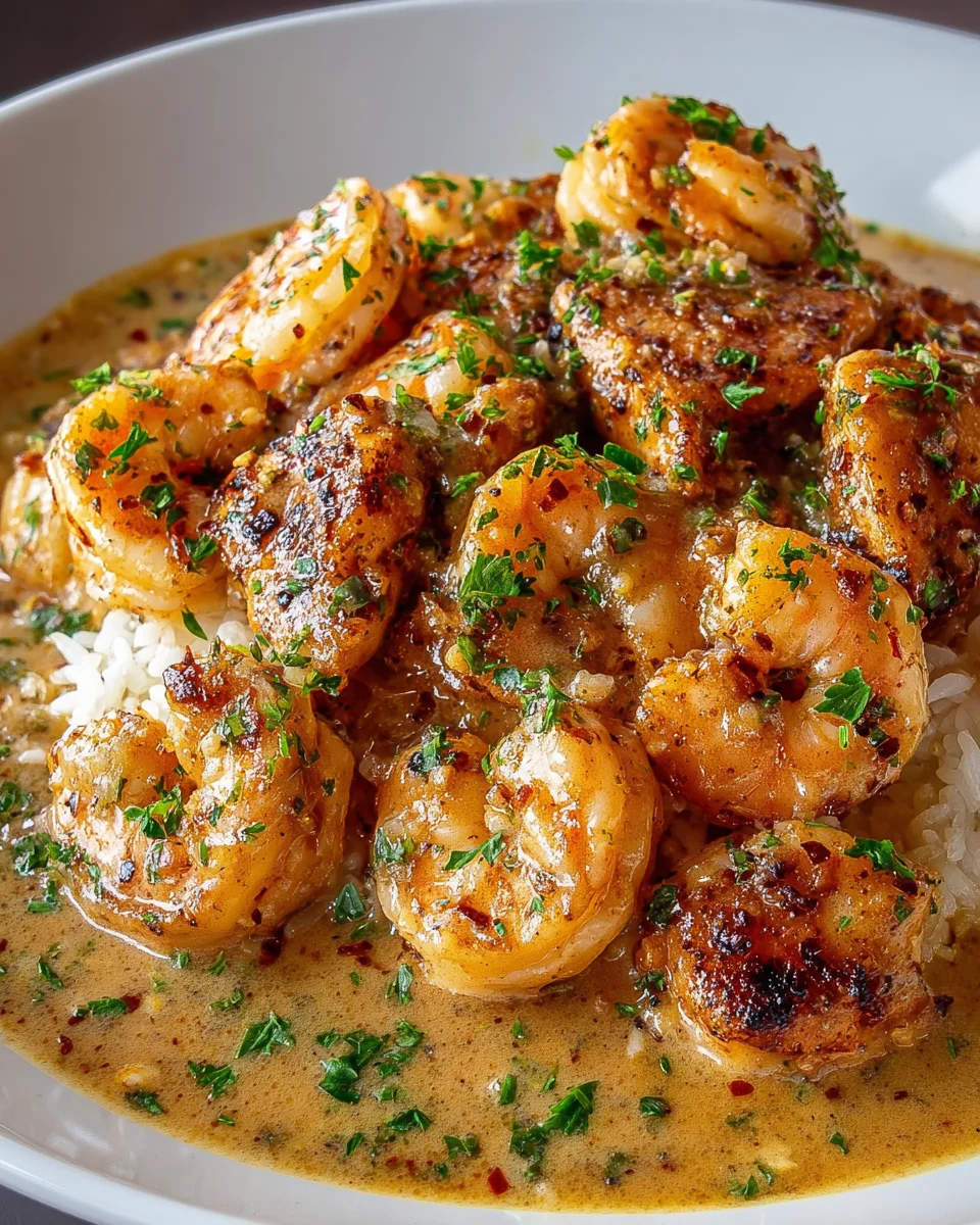 Bourbon-Flavored Chicken and Shrimp Creamy Delight