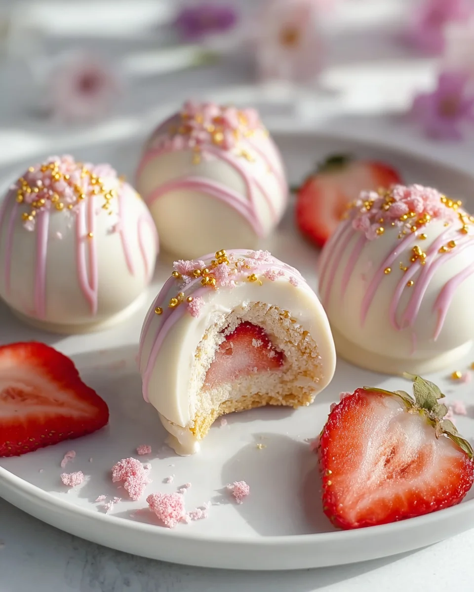 Easter Strawberry Shortcake Delight Bombs