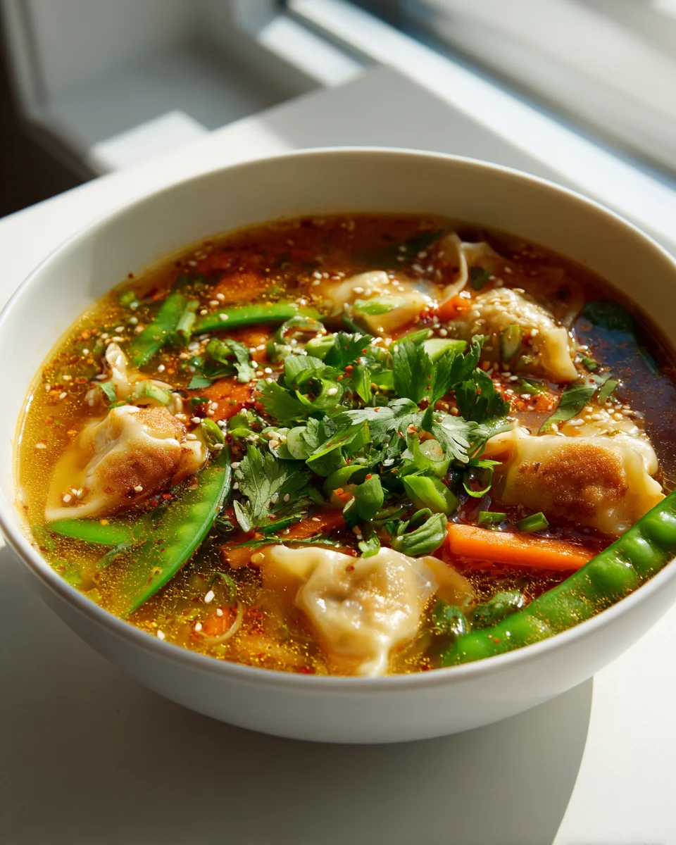 Spicy Tofu Thai Potsticker Soup: A Flavorful Delight!