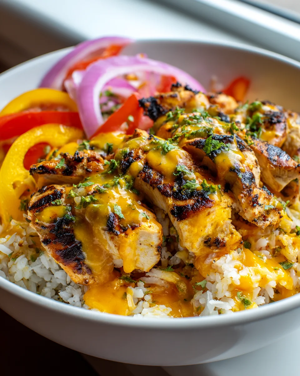 Tropical Chicken Rice Bowl with Mango Bliss