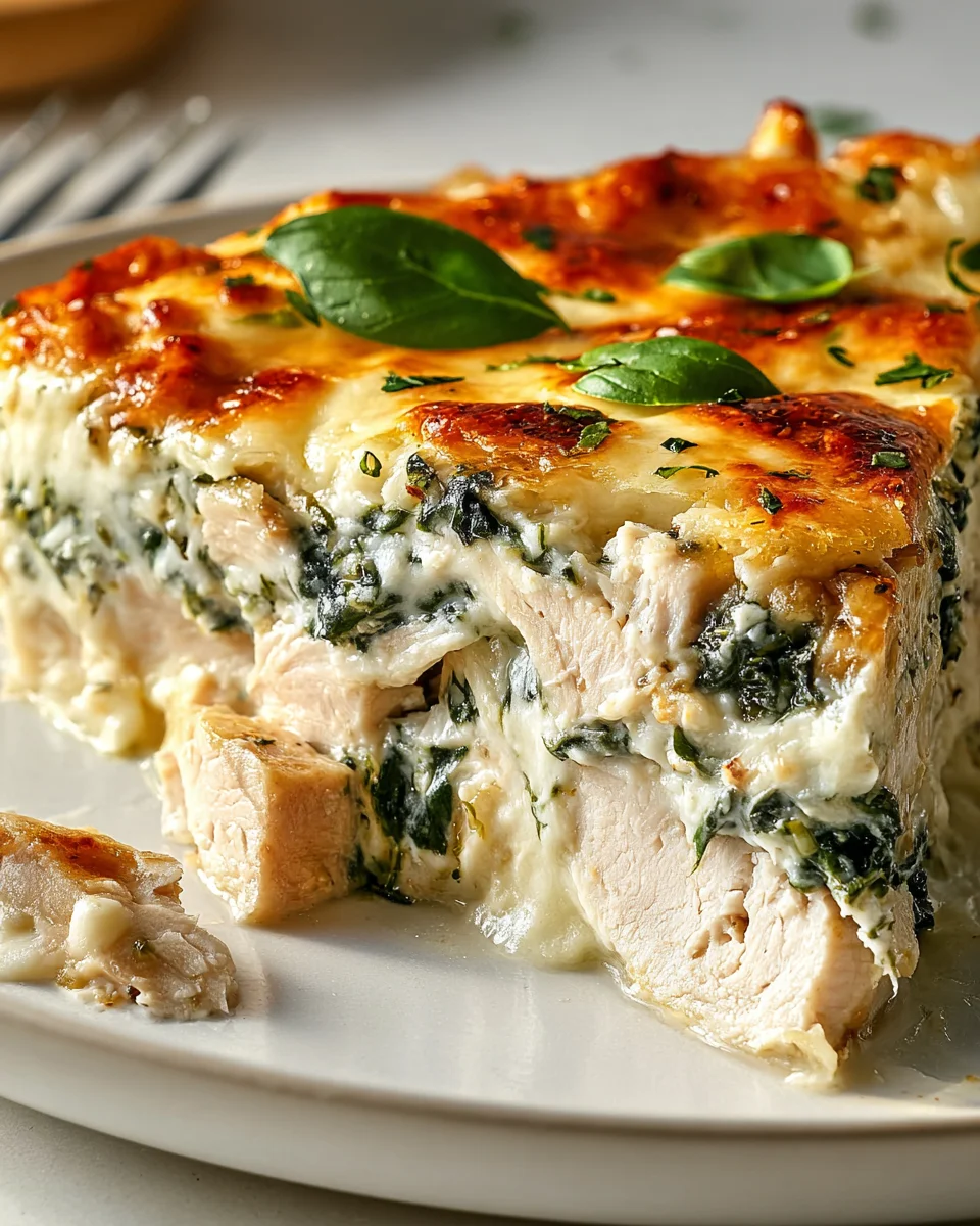 Creamy Chicken and Spinach Casserole Recipe with Cream Cheese
