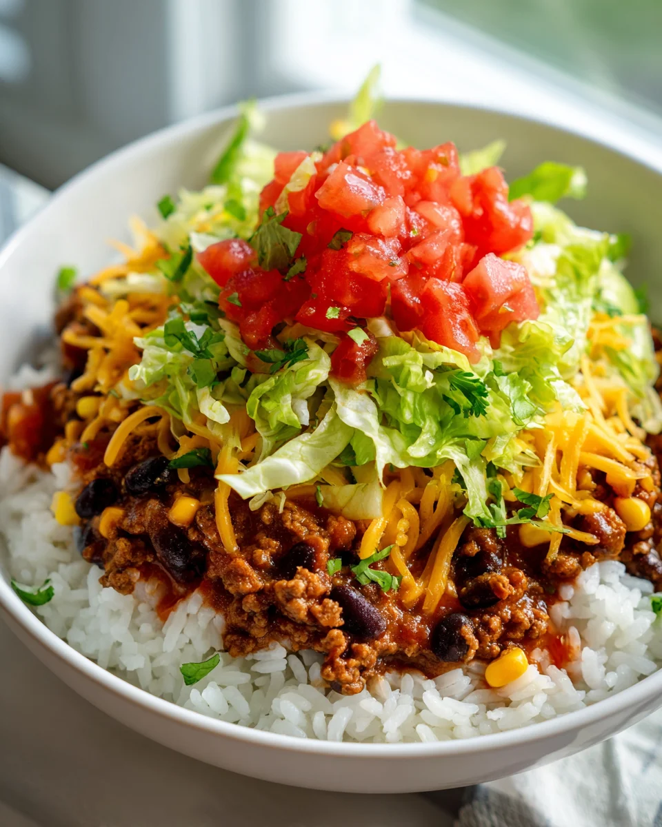 Beef Taco Rice Bowl