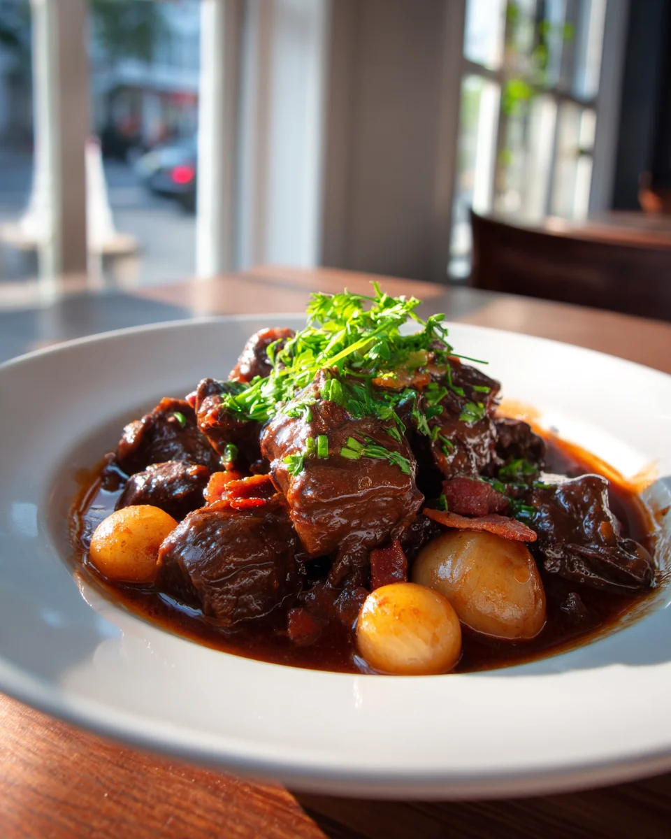 Savory Beef Bourguignon with Pearl Onions