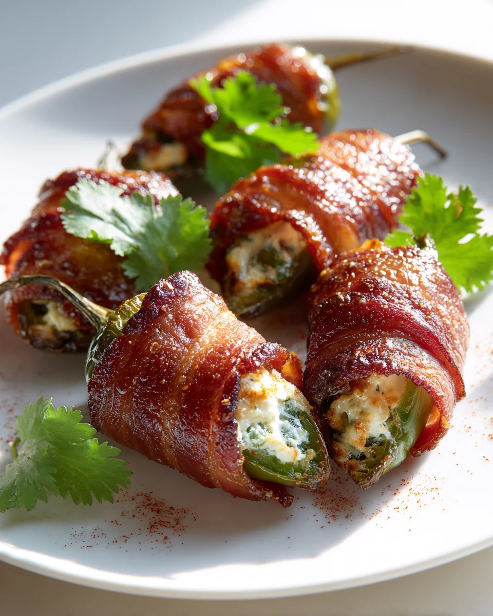 Beef Bacon Wrapped Jalapeño Poppers: Spicy & Savory Delight