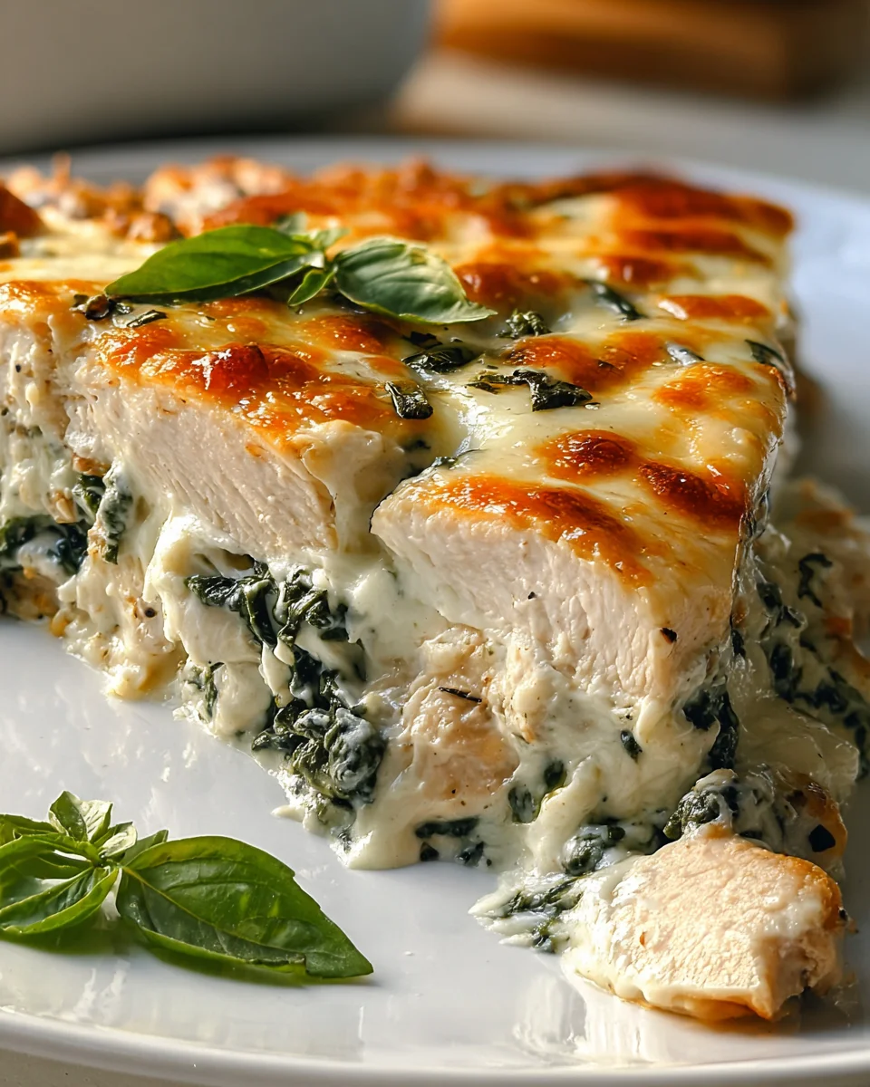 Creamy Chicken and Spinach Casserole Recipe with Cream Cheese