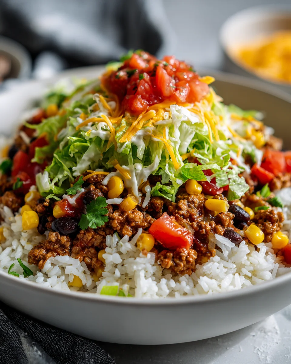 Beef Taco Rice Bowl