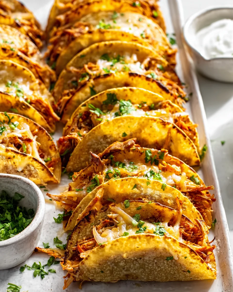 Crispy Baked Chicken Tacos Delight