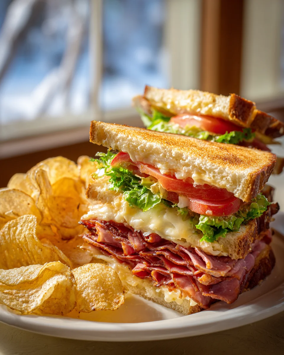 Smoked Beef Ham and Swiss Cowboy Club: A Flavorful Delight