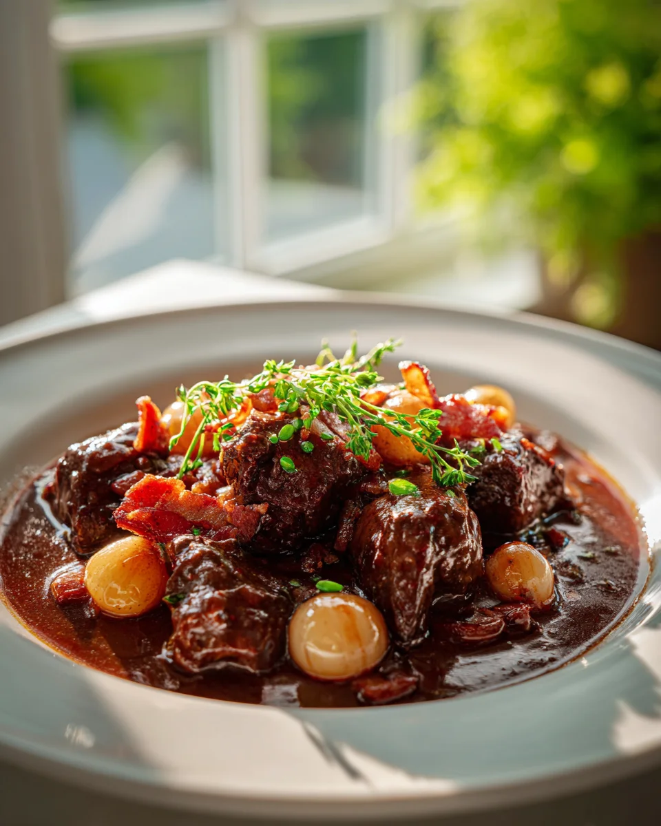 Savory Beef Bourguignon with Pearl Onions