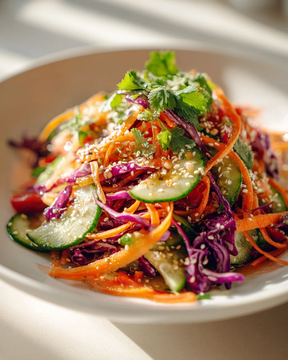 Crisp Asian Cucumber Slaw Delight