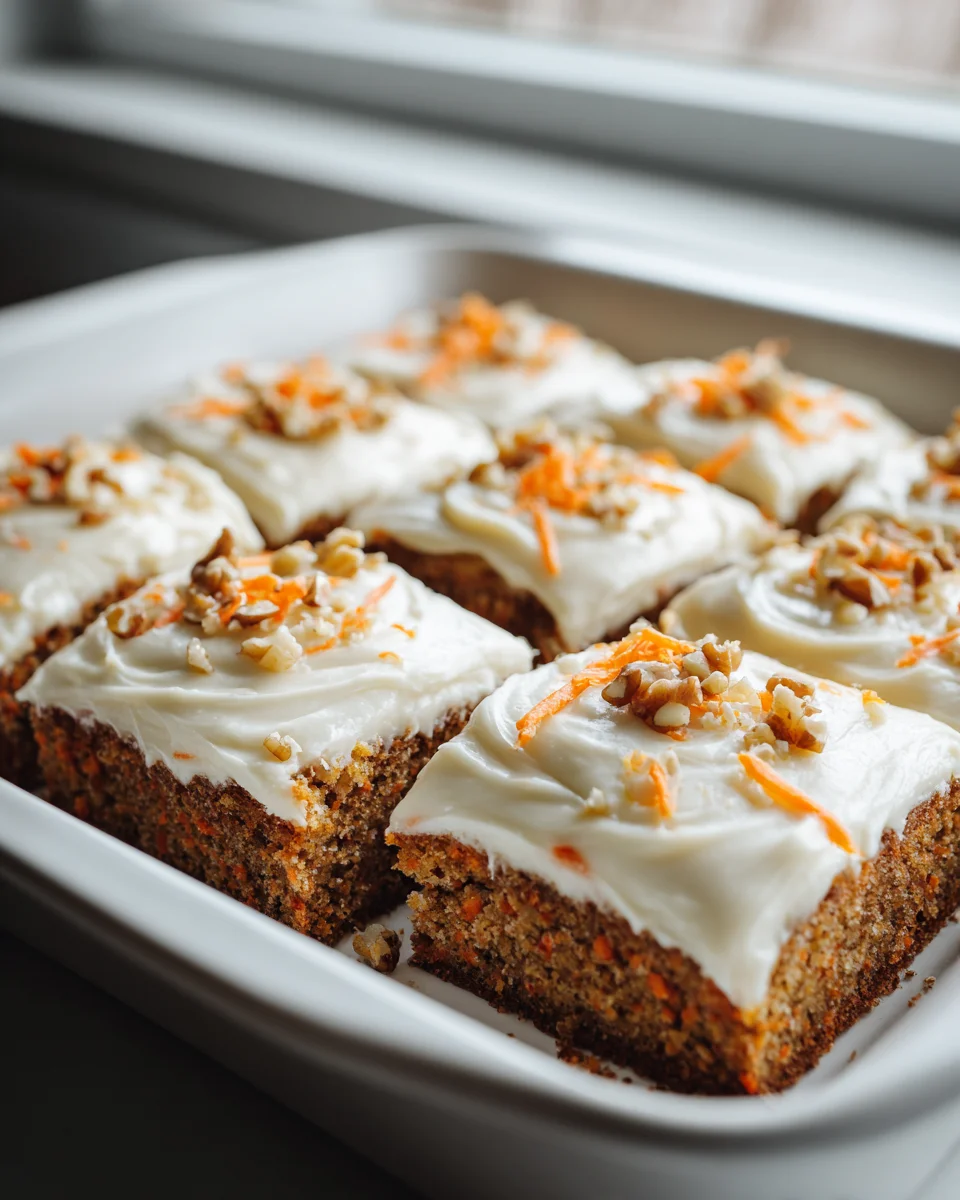 Irresistibly Moist Homemade Carrot Cake Bars