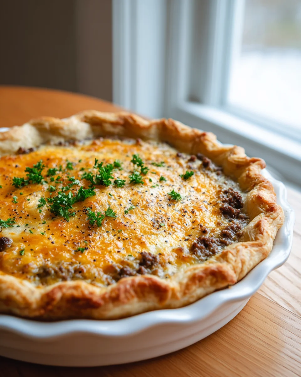 Heavenly Savory Cheeseburger Pie Delight