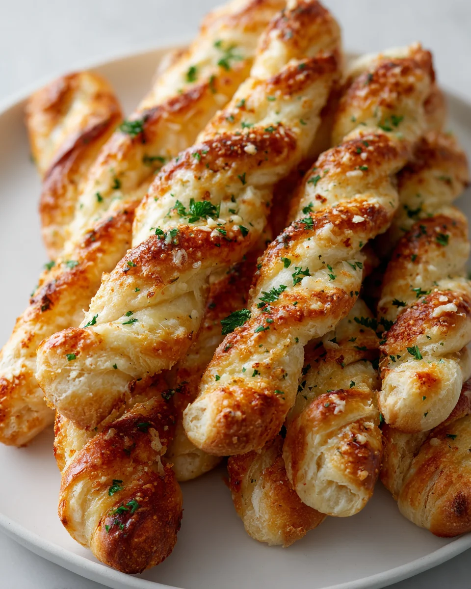 Irresistible Garlic Parmesan Twist Breadsticks